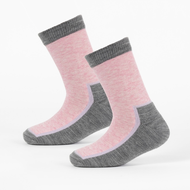 NEVADA SOKKER 2 PAR Rosa/grå 23-26