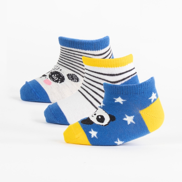 TRIPPE ANKELSOKKER 3 PAR Assortert 19-22