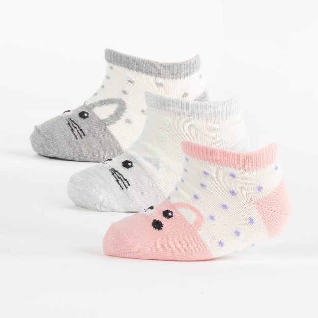 TRIPPE ANKELSOKKER 3 PAR Assortert 19-22