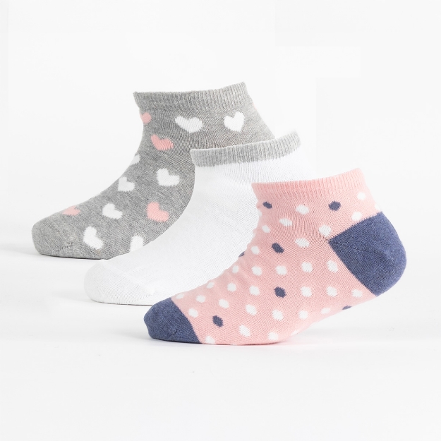 TRIPPE ANKELSOKKER 3 PAR Assortert 27-30