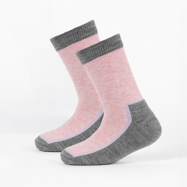 NEVADA SOKKER 2 PAR Rosa/grå 23-26